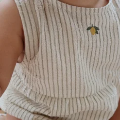 Elliot Romper, tea stripe