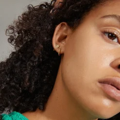 EMANUELLE Øreringe 3-i-1 sæt, gold plated