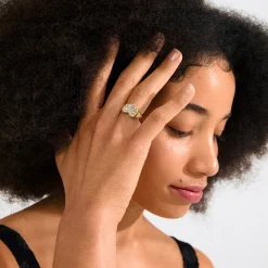 EMMETT ring, guldbelagt