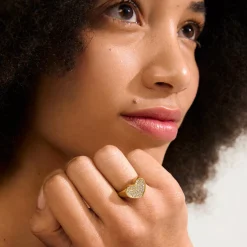 EMMETT ring, guldbelagt