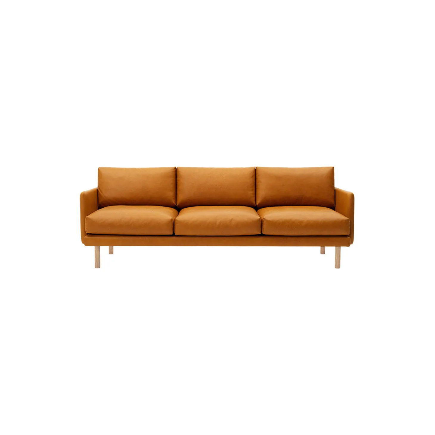 Emo 3-pers. sofa, SemiAni Cognac/naturolieret eg