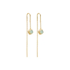 Endless Waves øreringe, forgyldt sølv