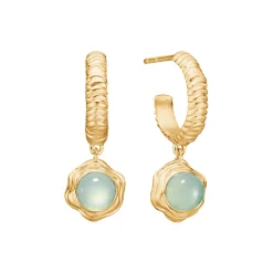 Endless Waves øreringe, forgyldt sølv