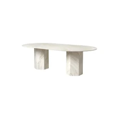 Epic Elliptical Dining Table, neutral white