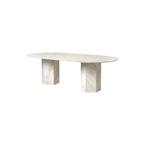 Epic Elliptical Dining Table, neutral white