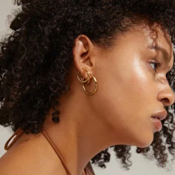 EVE Hoops 2-i-1 sæt, gold plated