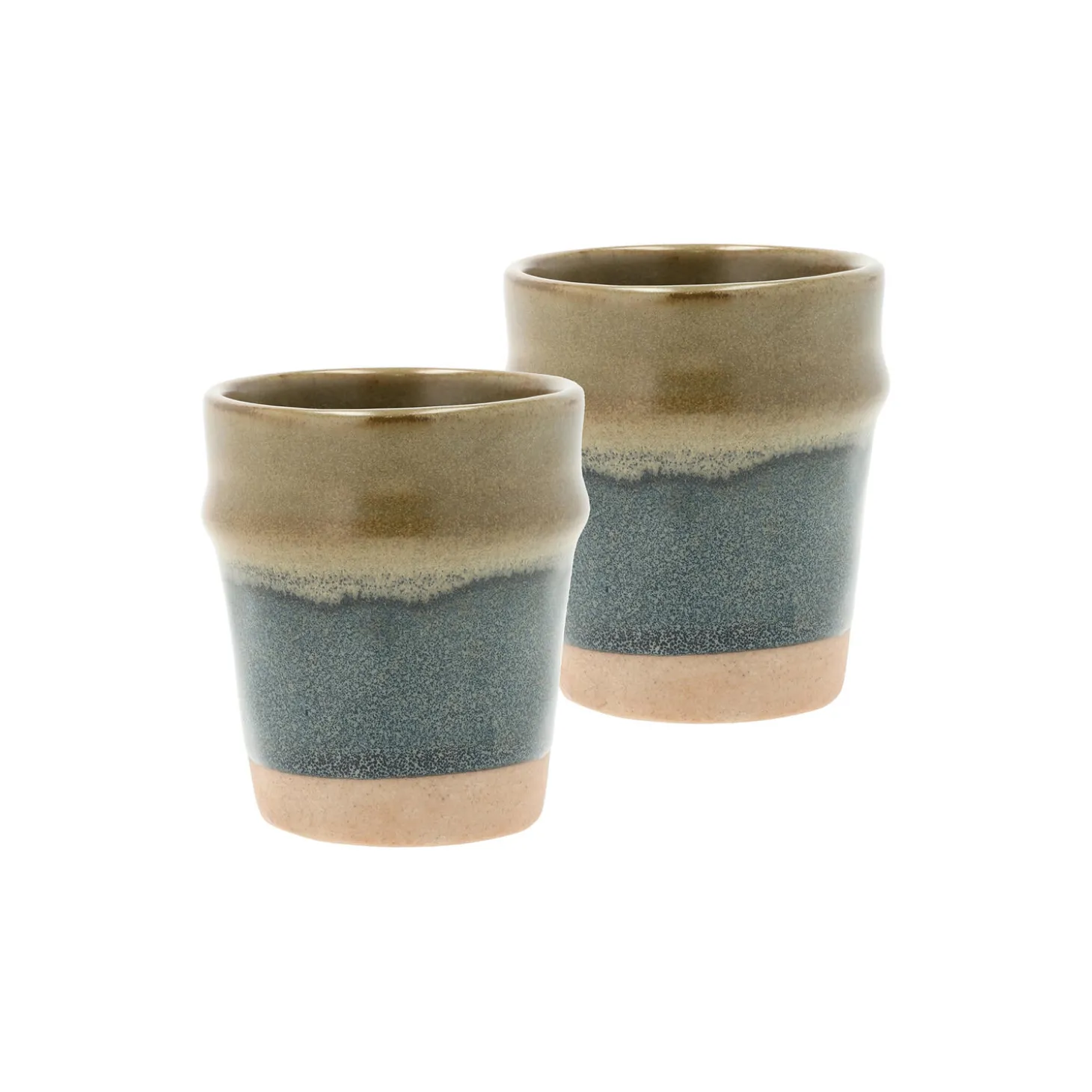 Evig espressokop 2 stk., blå/brun