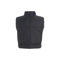 Feather down kort vest, black