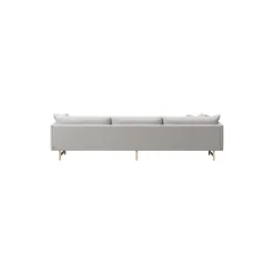 FF5555 95 3 pers. sofa chaise, lys beige/lakeret eg