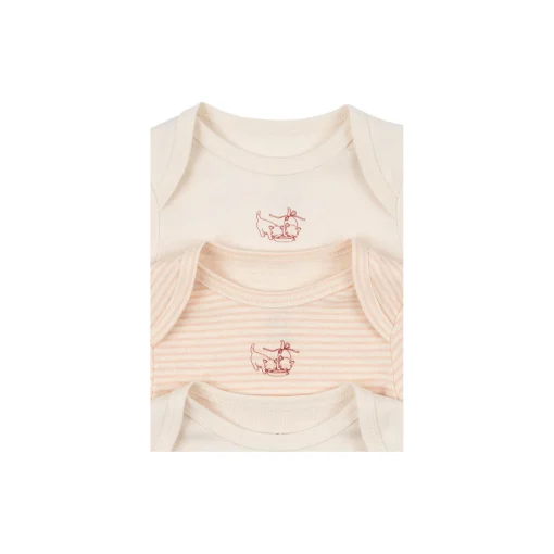 Fio Stripe 3-pack LS Body, blush mix