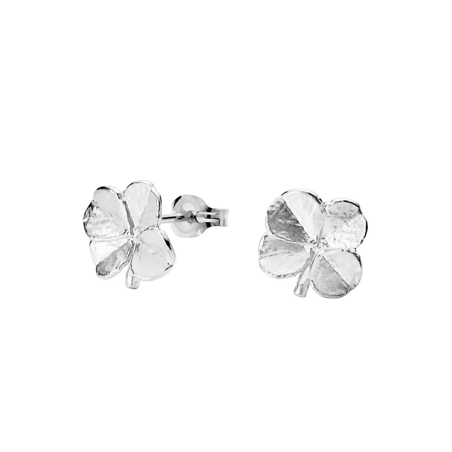 Firkløver ørestik, sølv