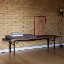 FJ5517 Bordbænken, wengé/messing