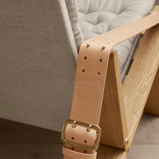 FK11 Plico loungestol, hvidolieret eg/natur