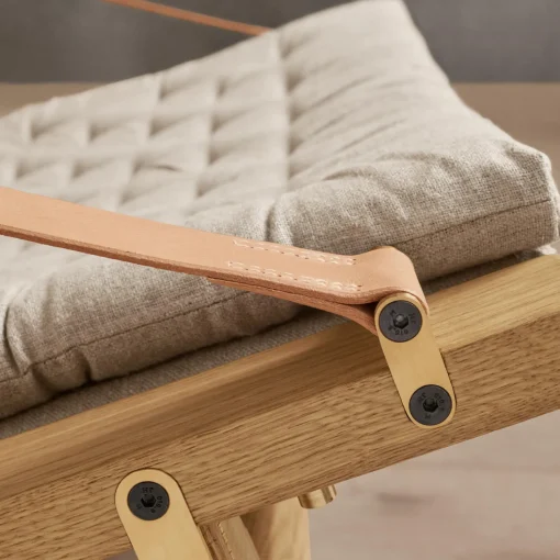 FK10 Plico loungestol, hvidolieret eg/natur