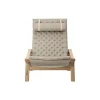 FK10 Plico loungestol, olieret eg/natur