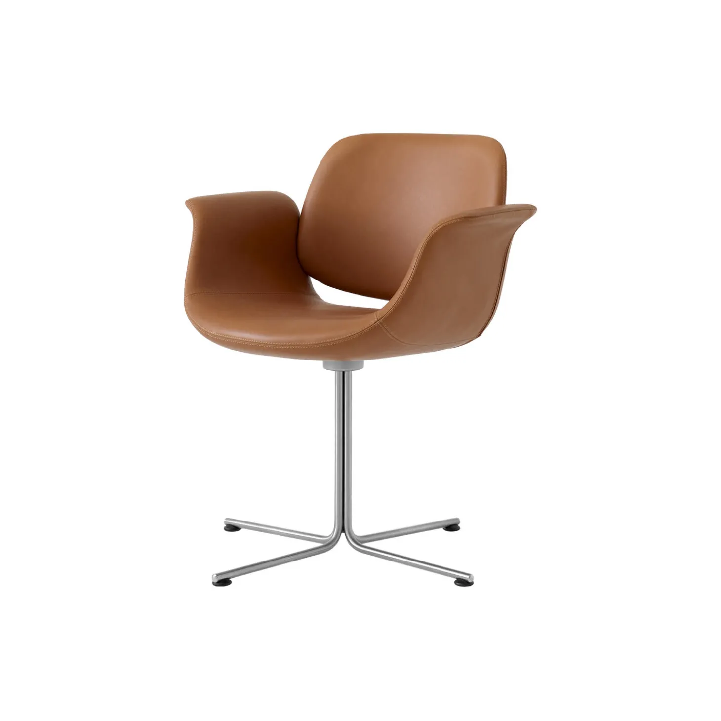 Flamingo Chair med fast stel, Cognac 95
