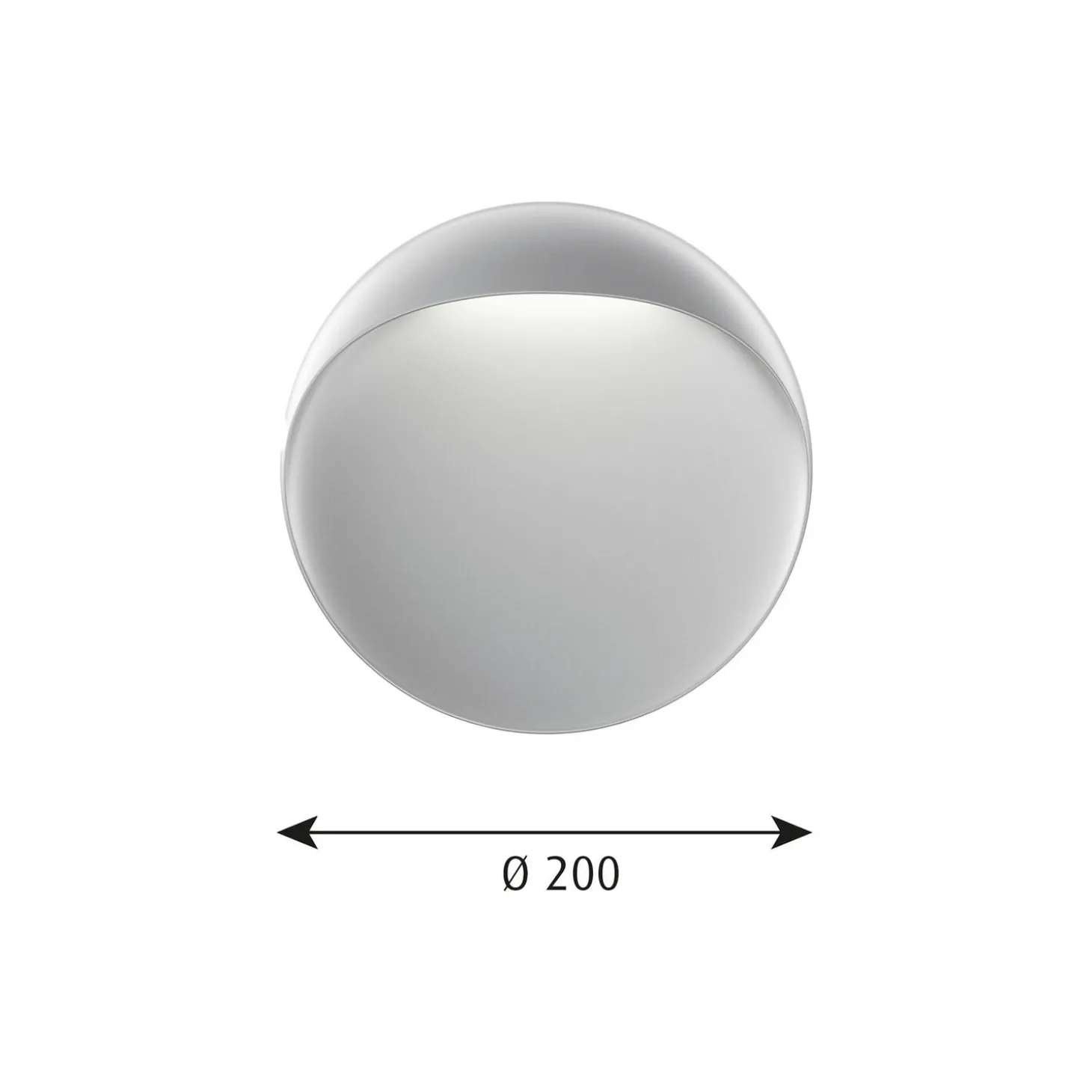 Flindt væglampe S, aluminium