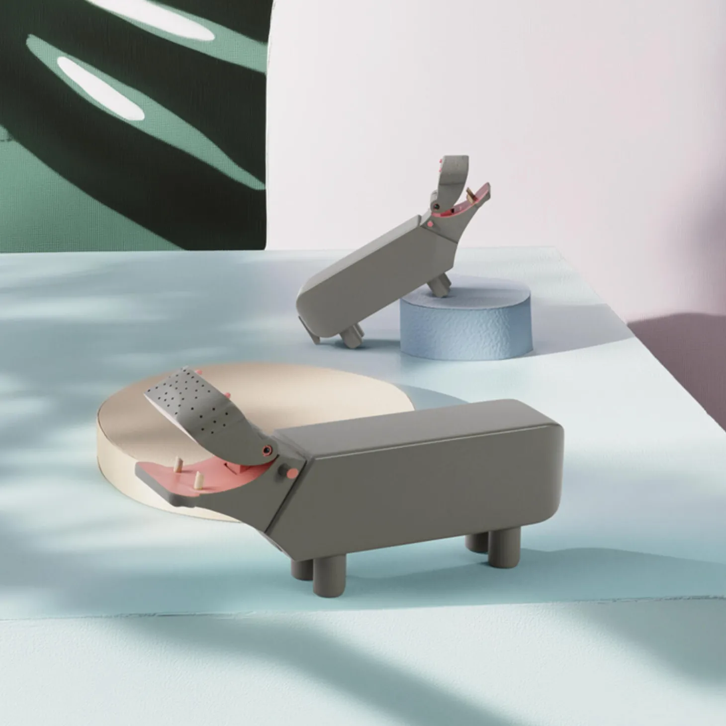 Flodhest liliput, grå