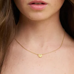 Florence halskæde m. vedhæng, sølvbelagt