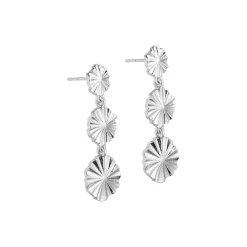 Florence post ørering m. vedhæng, sølvbelagt