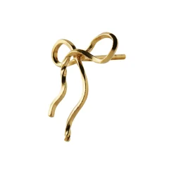 Flow Bow Earring Single, gold
