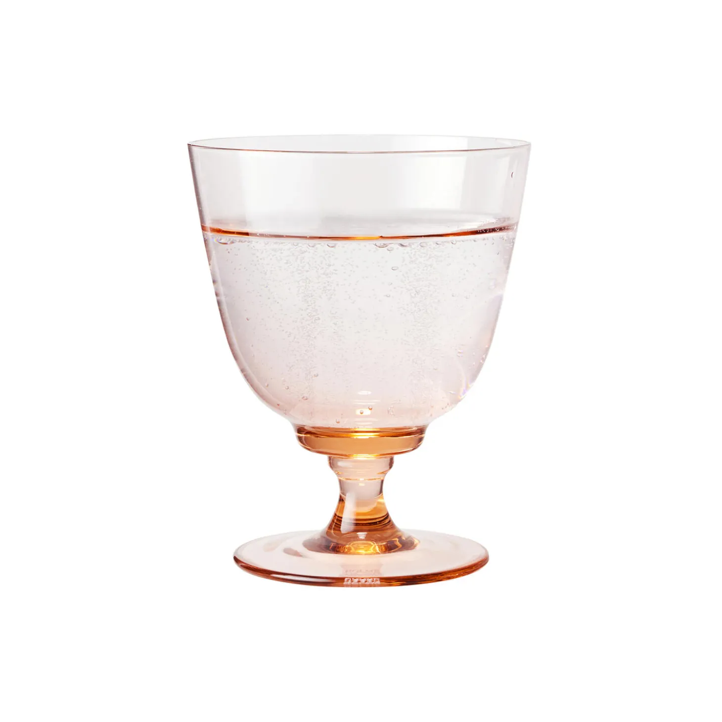 Flow glas på fod, champagne