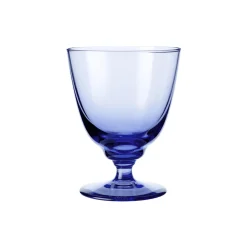 Flow glas på fod, mørk blå