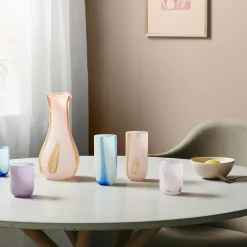 Flow Longdrink, light blue w stripes