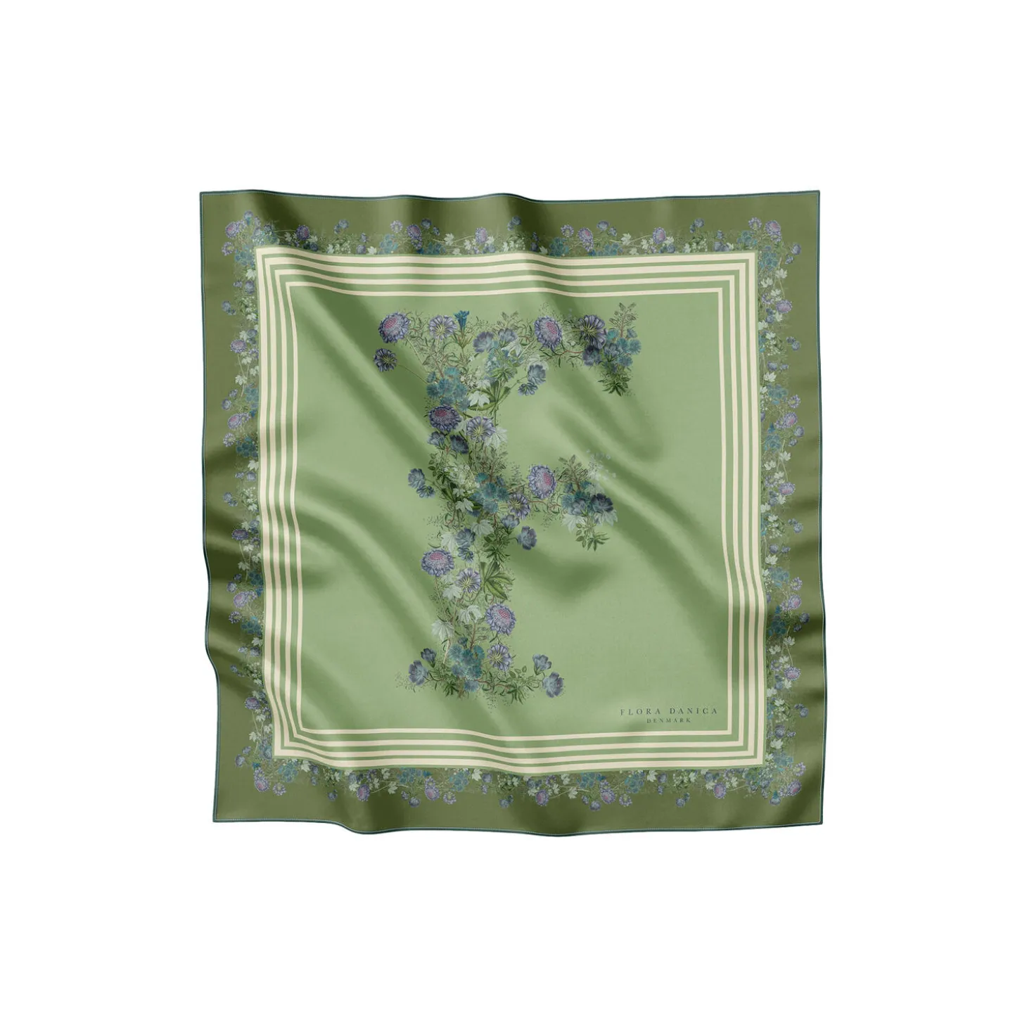 Flowering Green F silketørklæde