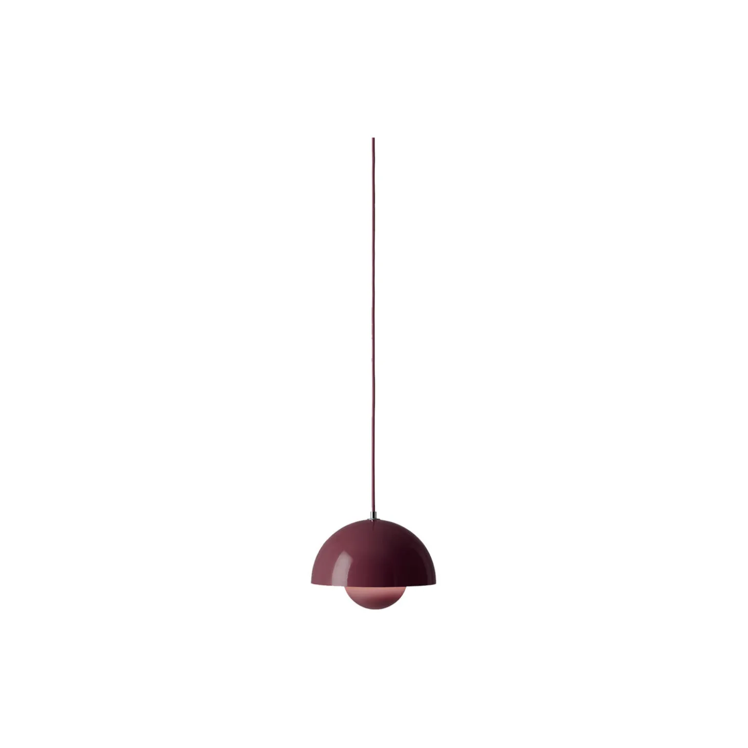 Flowerpot VP1 Pendant, dark plum