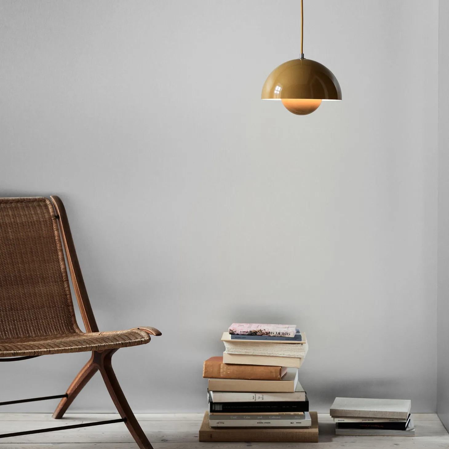 Flowerpot VP1 Pendant, mustard