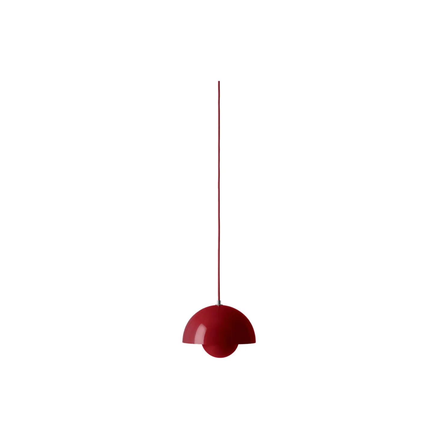 Flowerpot VP1 Pendant, vermilion red