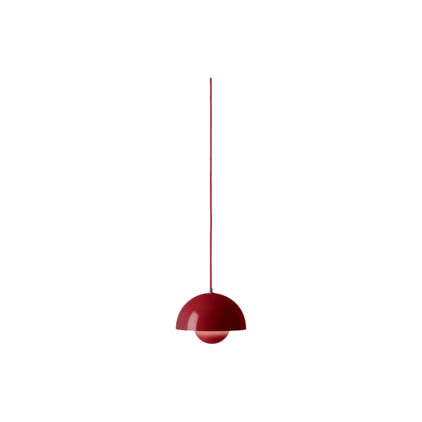 Flowerpot VP1 Pendant, vermilion red