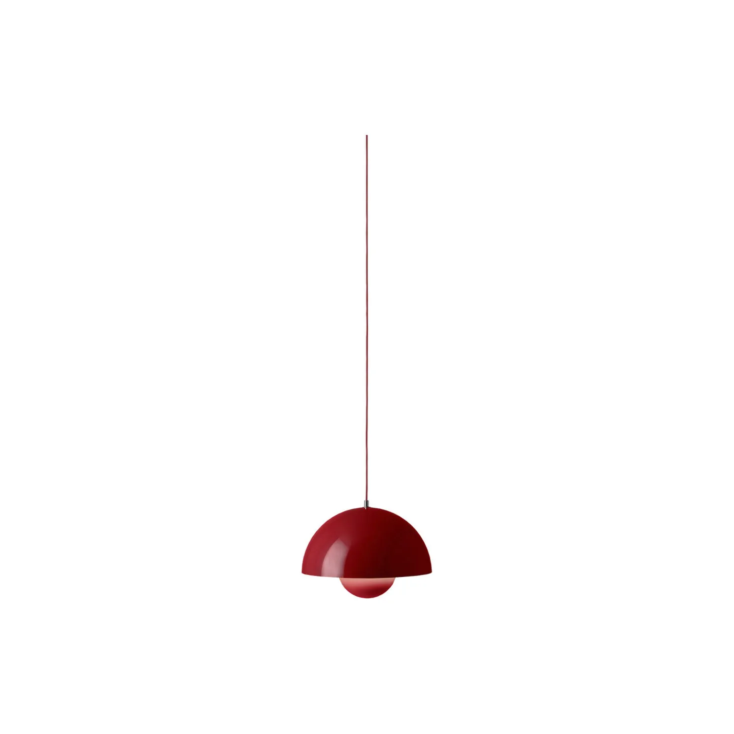 Flowerpot VP7 Pendant, vermilion red