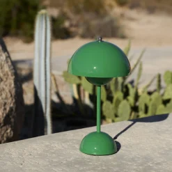 Flowerpot VP9 Portable Table Lamp, signal green