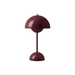 Flowerpot VP9 Portable Table Lamp, dark plum