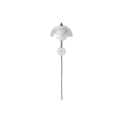 Flowerpot VP8 Wall Lamp, chrome-plated