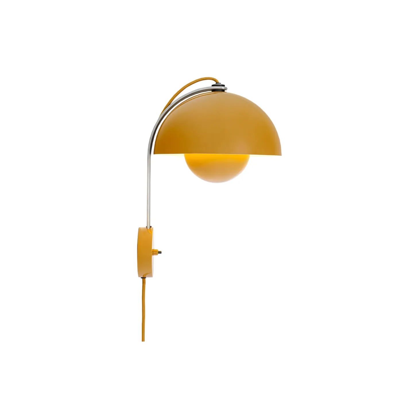 Flowerpot VP8 Wall Lamp, mustard