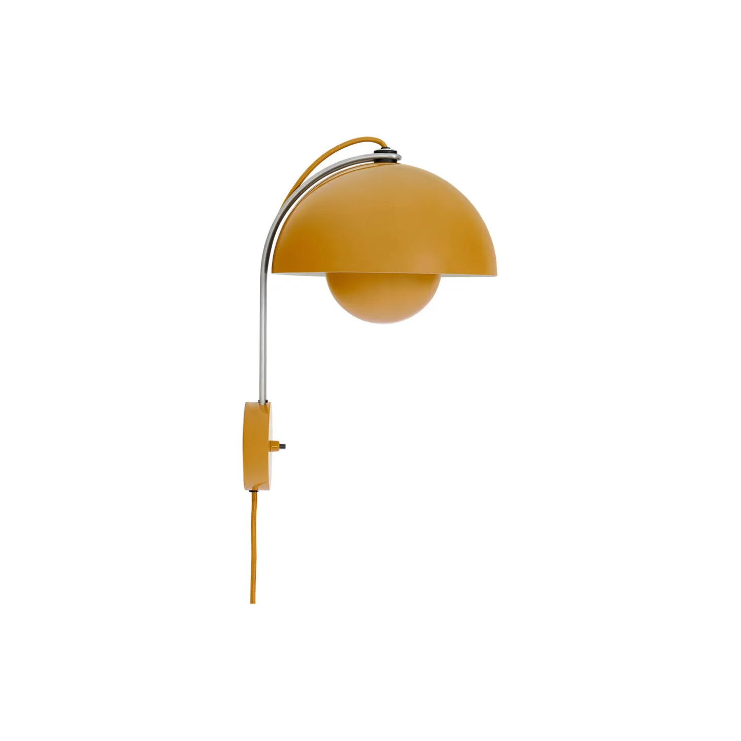 Flowerpot VP8 Wall Lamp, mustard