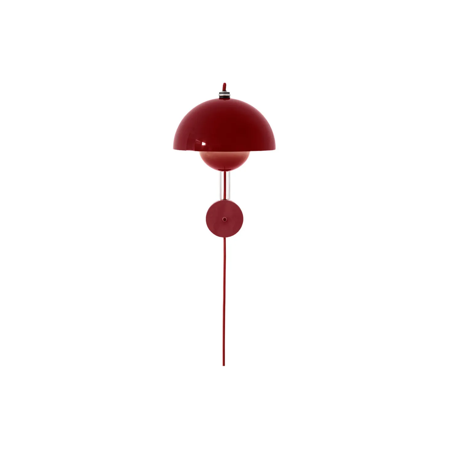 Flowerpot VP8 Wall Lamp, vermilion red