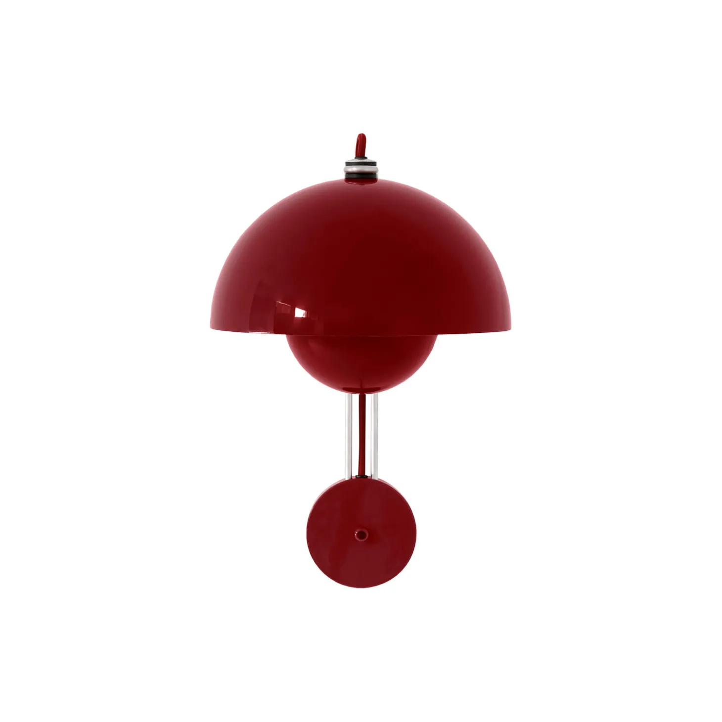 Flowerpot VP8 Wall Lamp, vermilion red