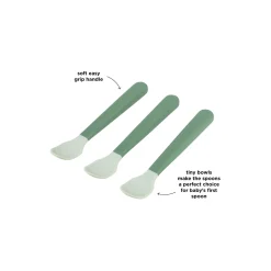 Foodie Easy-grip babyske 3-pak, green