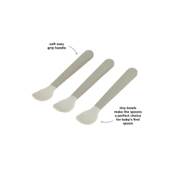 Foodie Easy-grip babyske 3-pak, sand