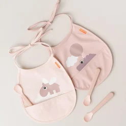 Foodie Easy-grip babyske 3-pak, powder