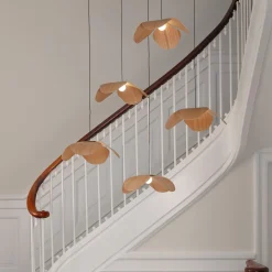 Forget Me Not Cluster 5 Pendant, oak