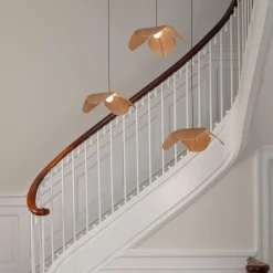 Forget Me Not Cluster 3 Pendant, oak