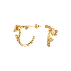 Forglemmigej øreringe, forgyldt