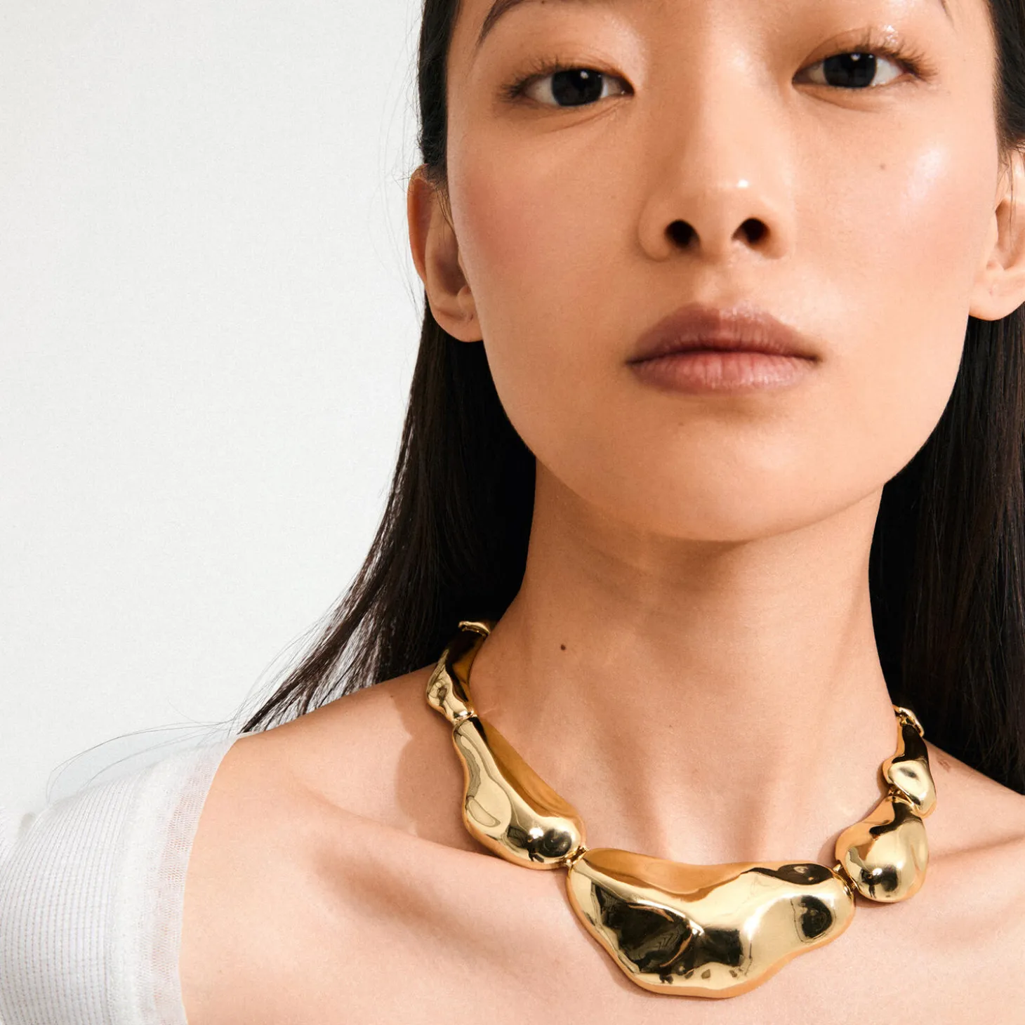 FREE statement halskæde, guldbelagt