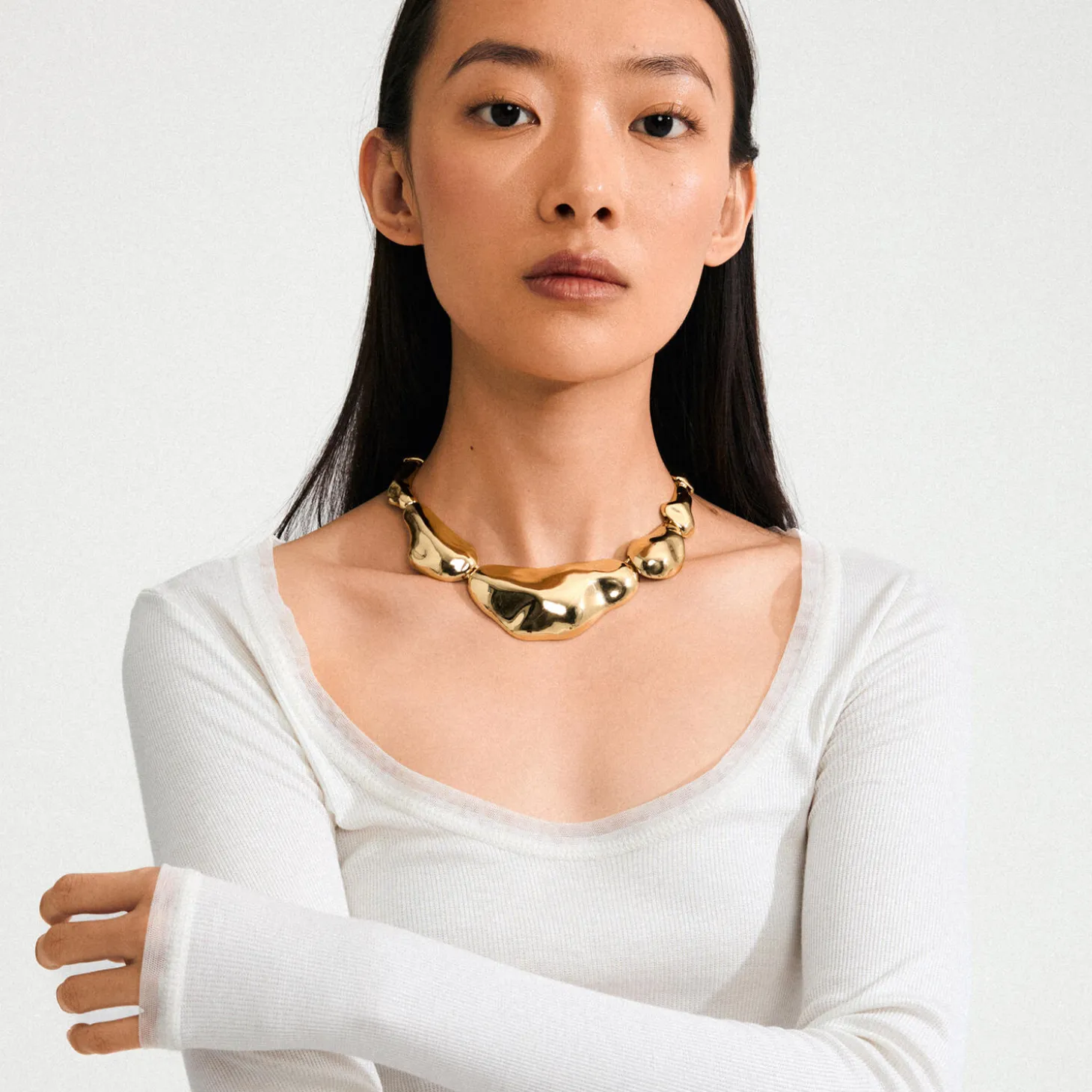 FREE statement halskæde, guldbelagt