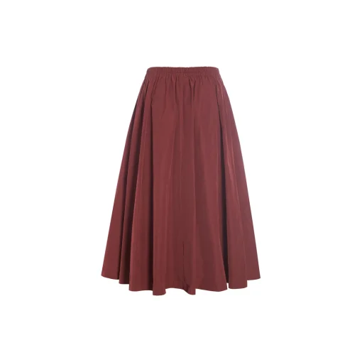 Fukkura poplin nederdel, maroon
